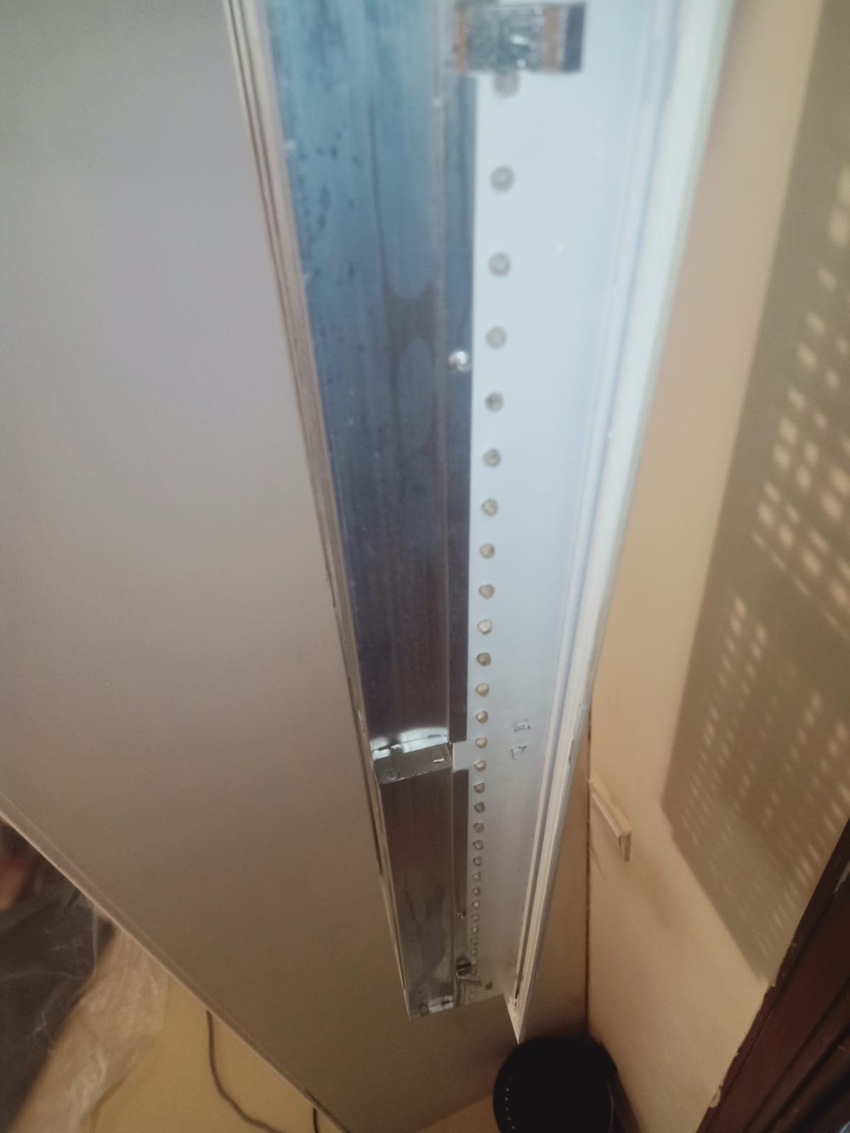 Air-conditioning grille and duct before cleaning